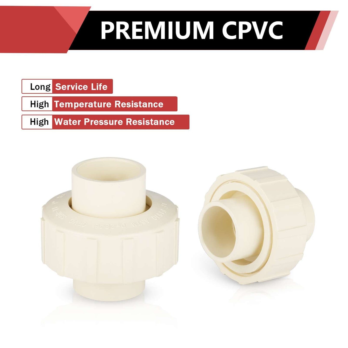 1" CTS CPVC Union (Socket with EPDM O-ring Seal)