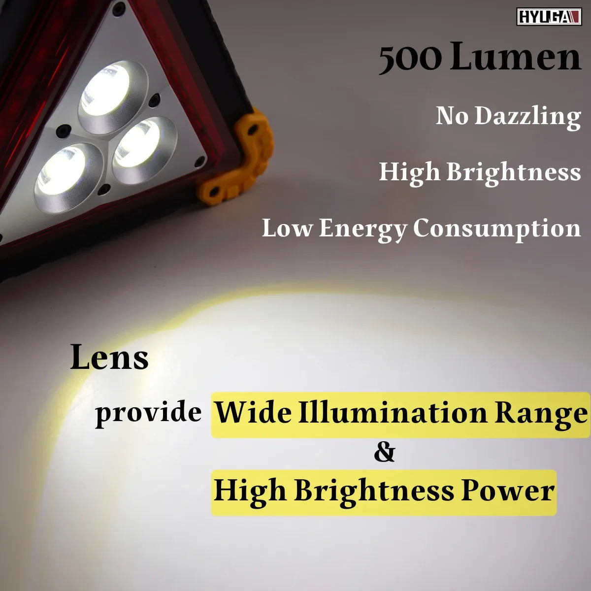 SC-1 LED Triangle Emergency Warning Light Multifunctional Waterproof Safety Flashing Signal Road Essential for Vehicle Accident/Repairing/Hazard/Camping/Hiking (Pack of 1)