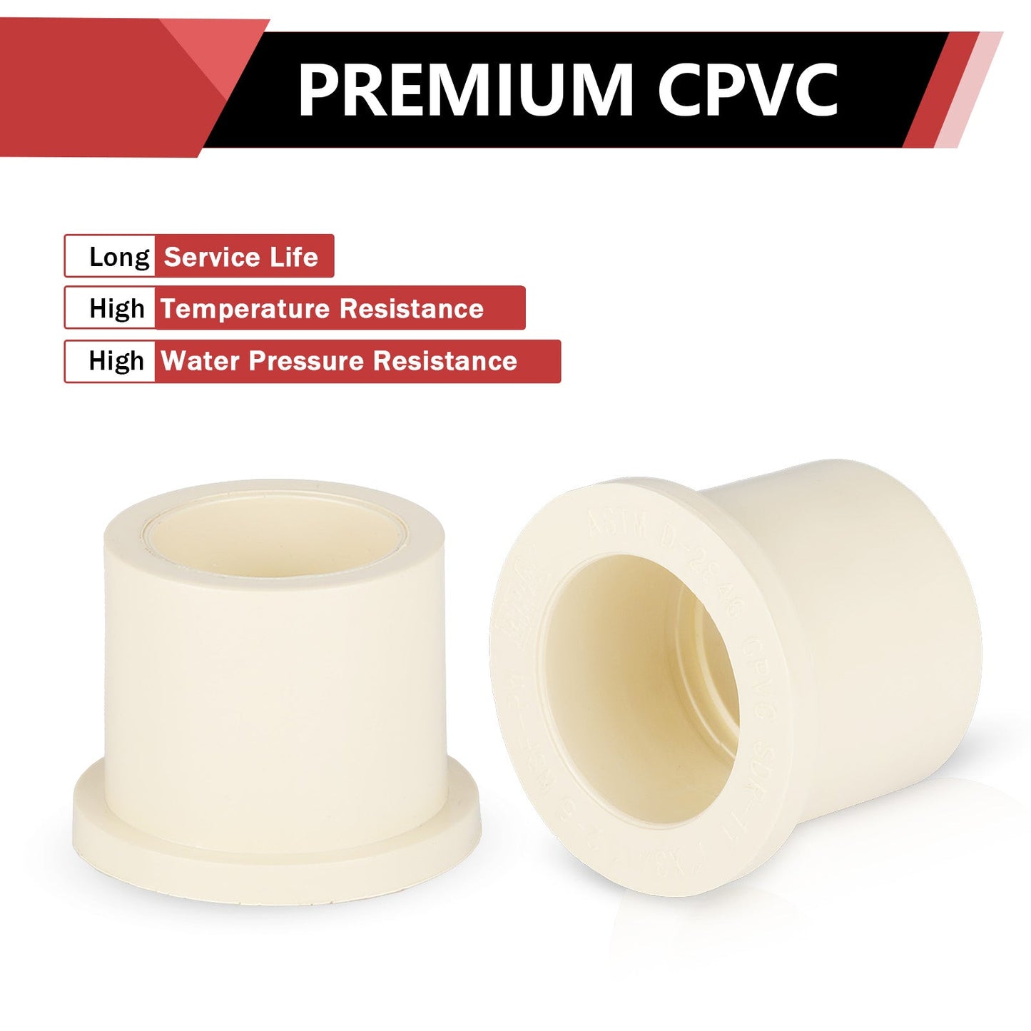 1" X 3/4" CTS CPVC Spigot x Socket Bushing
