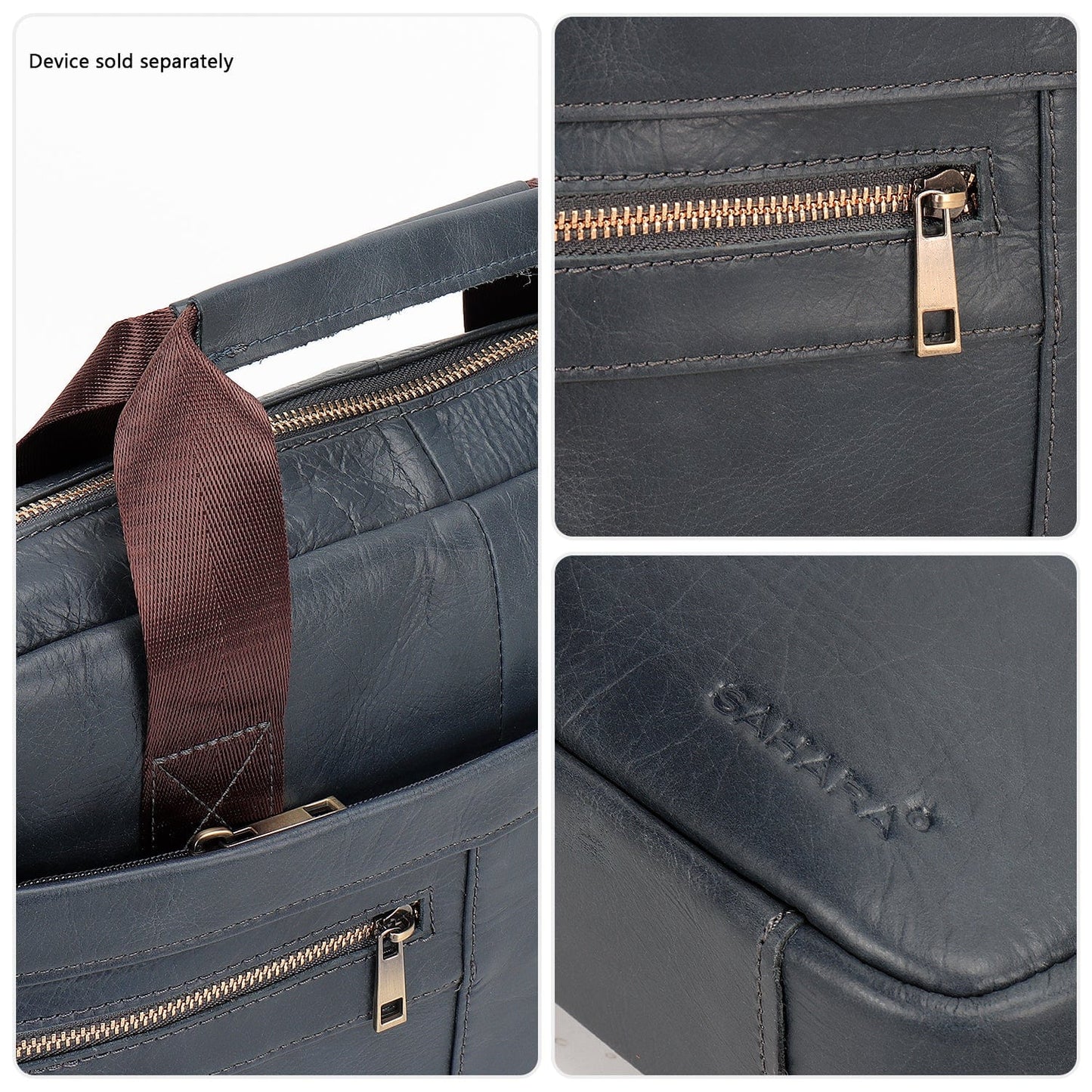 Genuine Leather Business Bag Briefcase for Laptops up to 16-inch