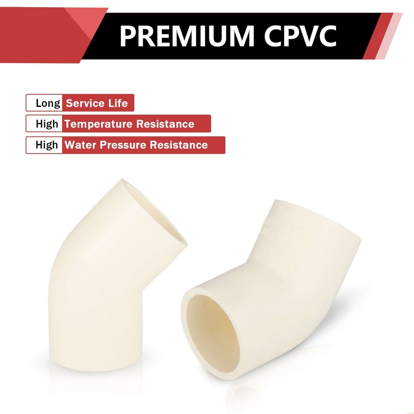 1" CPVC CTS 45° Elbow (Socket)