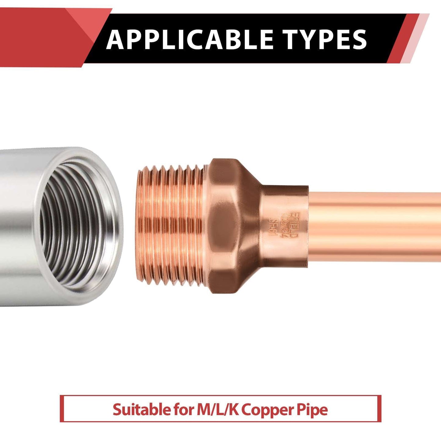 1/2" C x 3/4" MNPT Copper Male Adapter