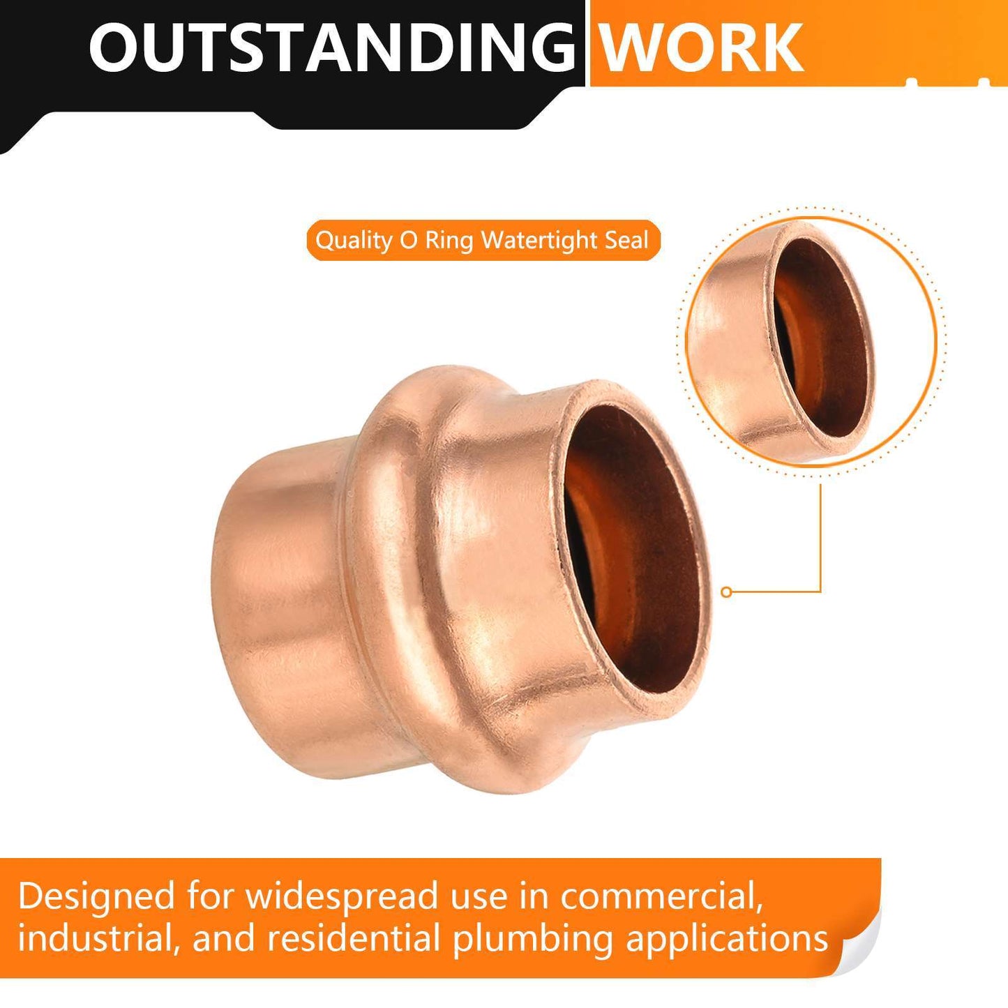 1/2" Press Copper Cap (Lead Free)