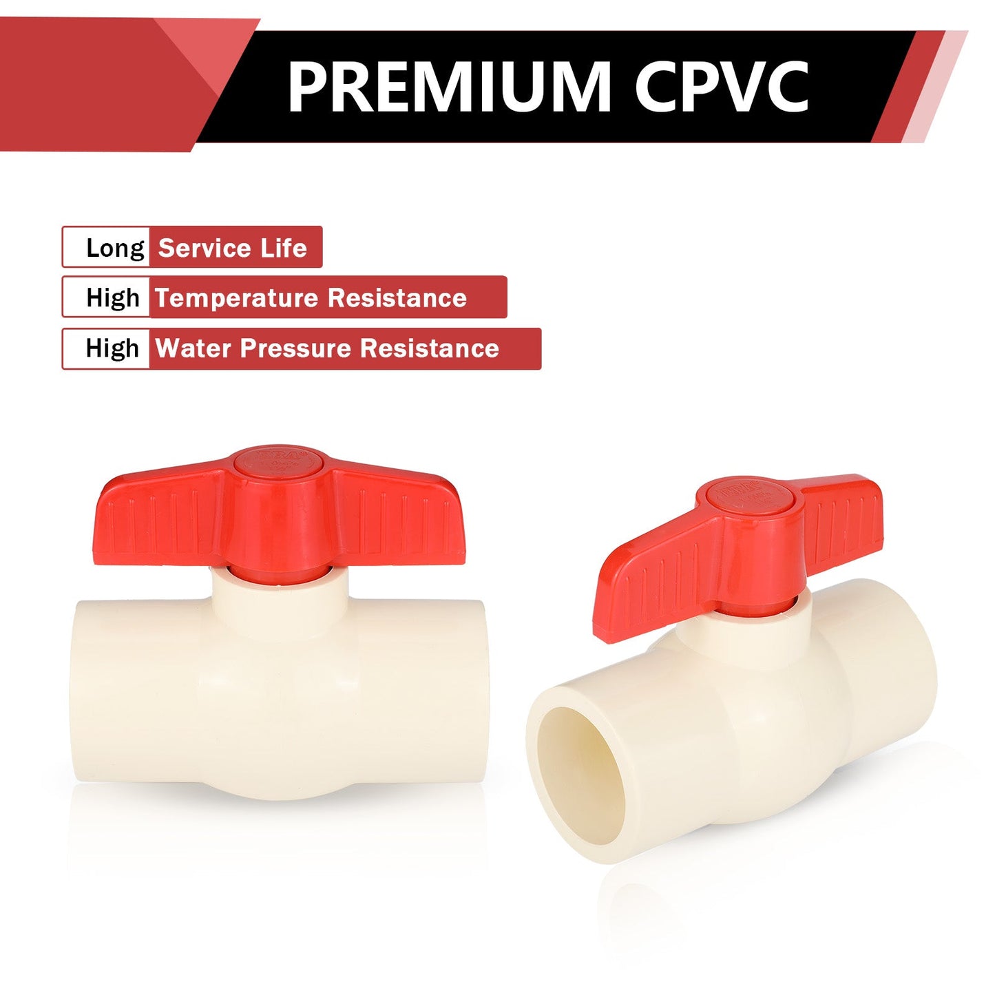 1-1/2" CPVC Ball Valve (Solvent)