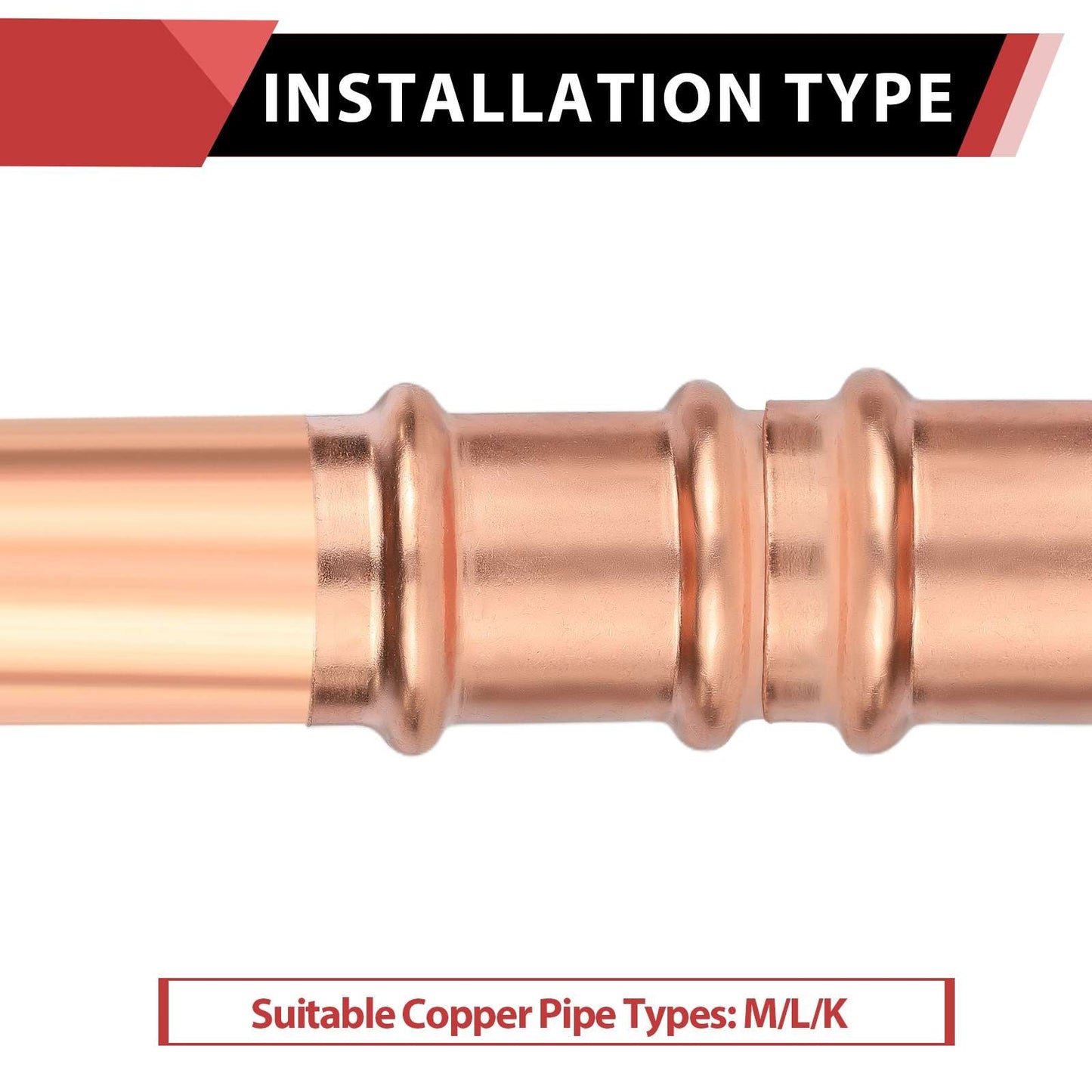 1" Press Copper Coupling NO Stop (Lead Free)