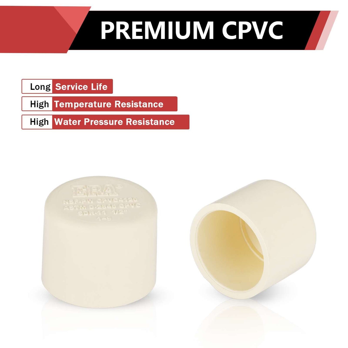 1/2" CTS CPVC Cap (Socket)