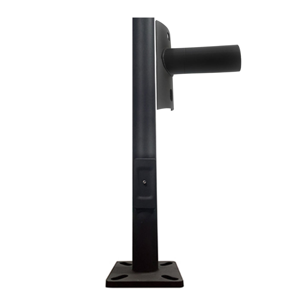 Side Tenon for Round Pole, Horizontal Tenon Adapter for 2-3/8 inch Slip Fitter Mount Shoebox LED Street Light, Single Spoke Mount Light Pole Brackets