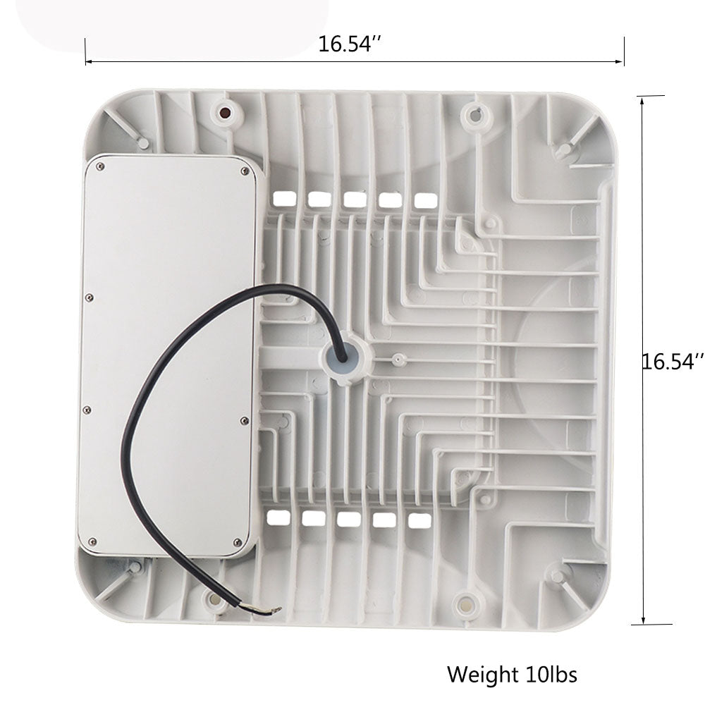 LED Canopy Ceiling Light Power Adjustable 80W 100W 120W 150W Color Tunable 3000K 4000K 5000K 1-10V Dimming Gas Station Light Fixture ETL DLC Approved