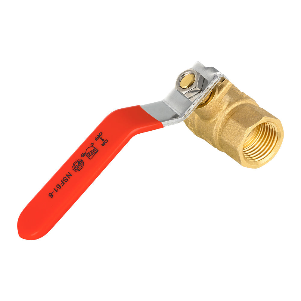 1" FNPT Ball Valve, Red (Lead Free)