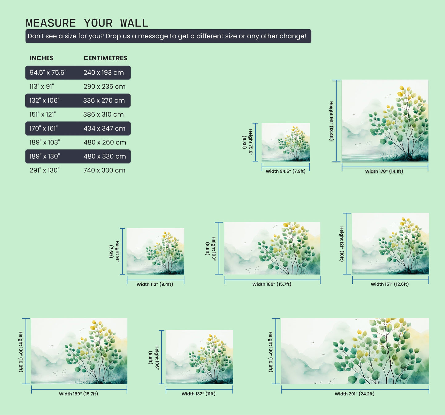 Minimalist Tree Wall Mural