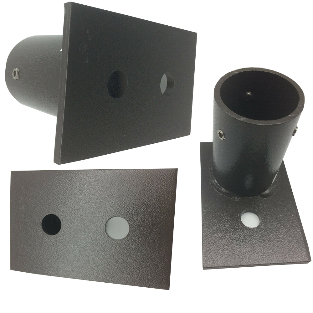 Tenon Adapter for Yoke Mount LED Lighting Fixture,90 Degree 2-3/8 inch Light Fixture Trunnion Mounting Bracket,Black Metal Pole Mounting Bracket