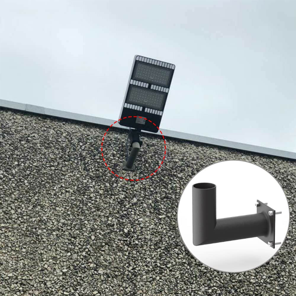 90 Degree Wall Mount Bracket for LED Parking Lot Light - L Shape Bracket Tenon Adapter for Dusk to Dawn Outdoor Commercial LED Shoebox Area Lights