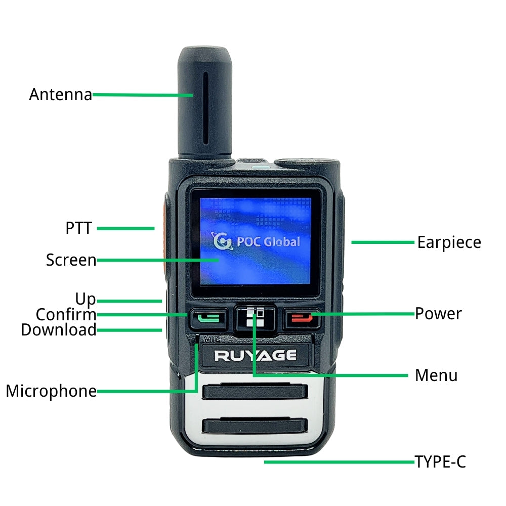 Ruyage Radio Nationwide PTT Walkie-Talkie(X10)