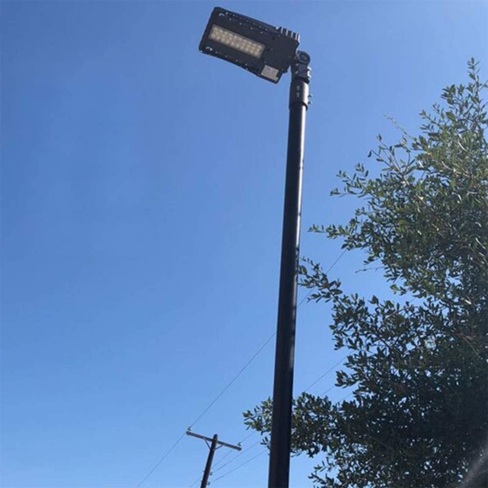 Tenon Adapter for 5 Inch Round Light Pole,Top Pole Tenon with 2 3/8" Slip Fit Mount,Round Pole Bracket Tenon Adaptor for Led Parking Lot Pole Lights