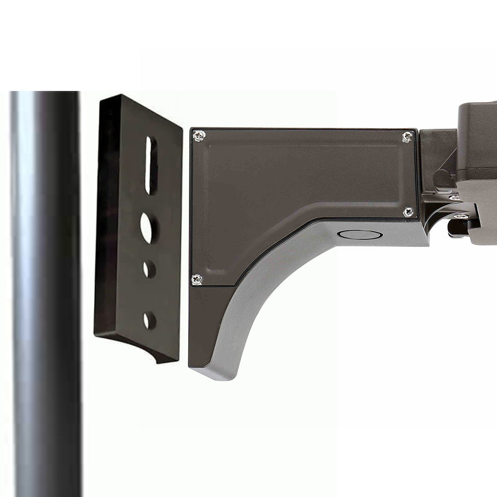 Round Bar Adapter for Arm Mount or Direct Mount LED Shoebox Pole Light, Mounting Bracket for Round Pole Installation, Heavty Duty Pole Mount Bracket