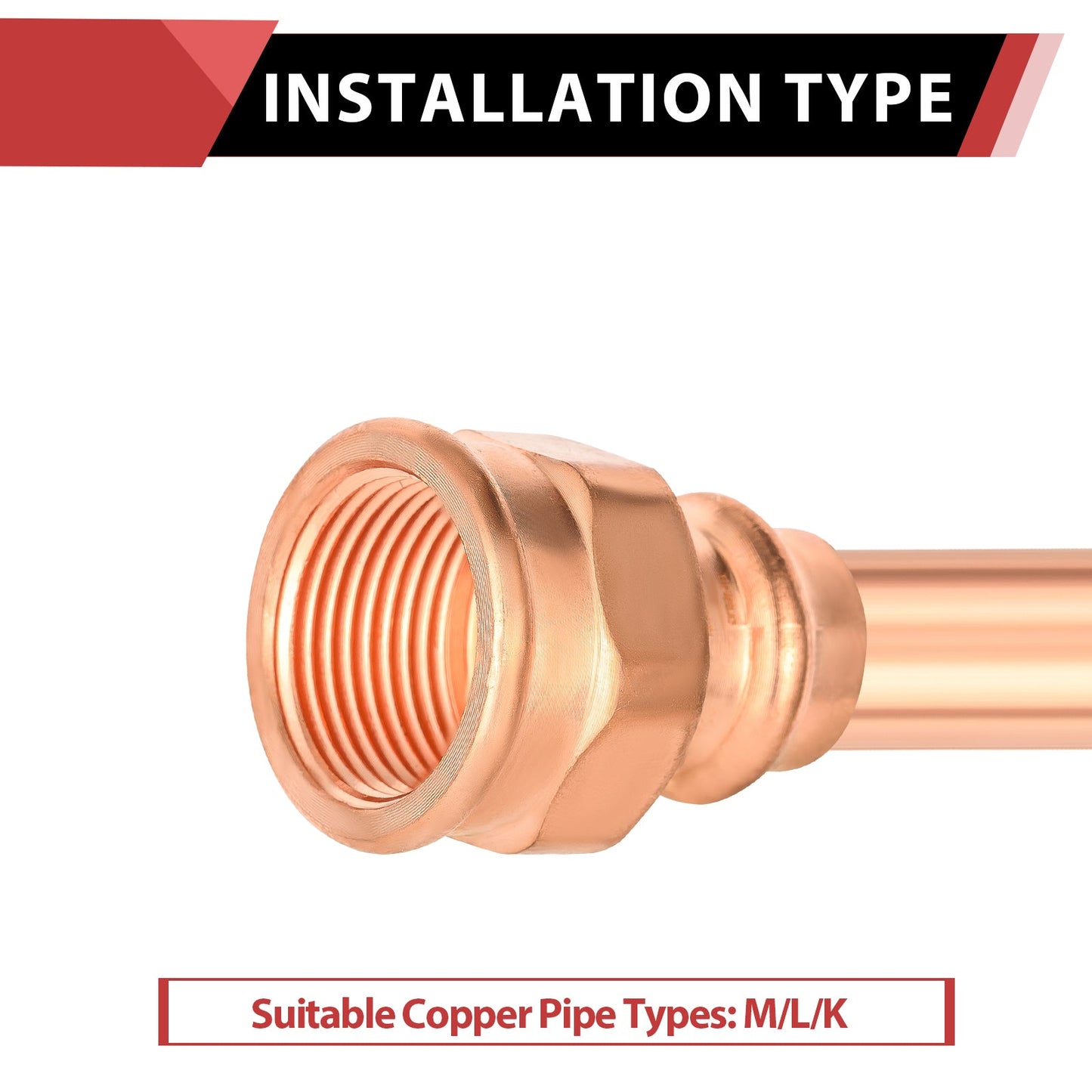 1/2" Press Copper x 3/4" Female Threaded Adapter (Lead Free)