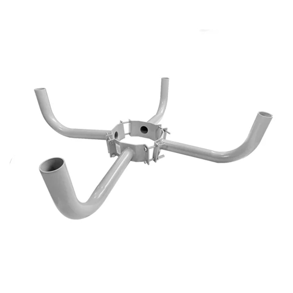 Wood Pole Bullhorn Mount with 2 3/8 Tenons for 10-13" poles, Wrap Around Brackets for Street Lighting