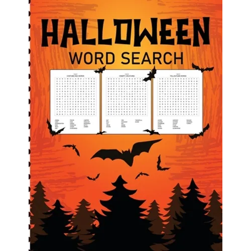 Halloween Word Search: Puzzle Activity Book For Kids Ages 5-8 Juvenile Gifts With Key Solution Pages
