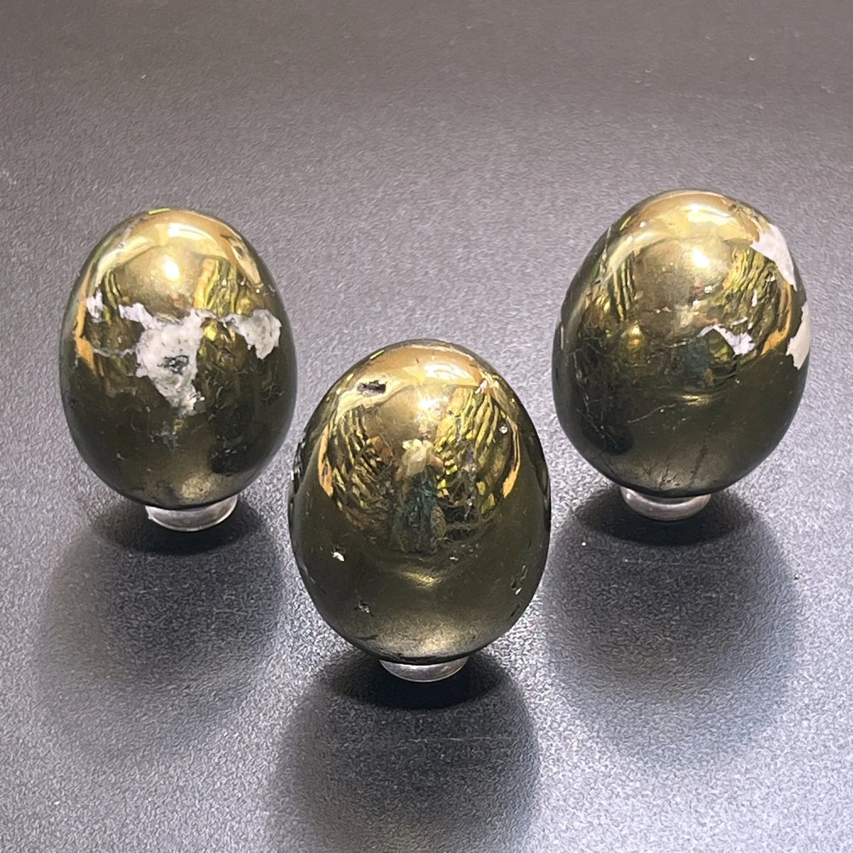 Chalcopyrite Golden Eggs Polished Gemstone Décor Carving Supply Gold - Sellers in California, 🆕 New Arrivals, Small Business Sellers, All Products, Products from Amazing Crystals, 🎨 Arts + Entertainment, 🎨 Hobbies + Creative Arts - Little Red General Store