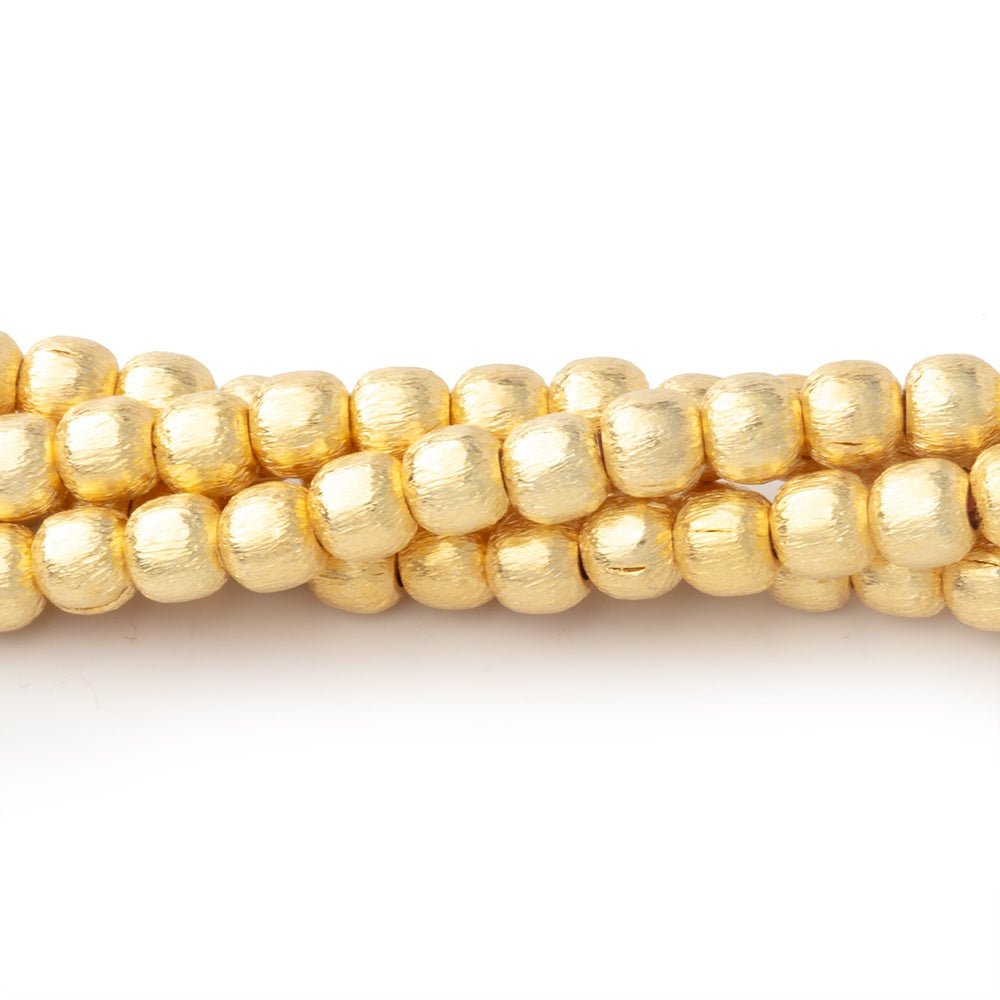 4mm Brushed Round Beads