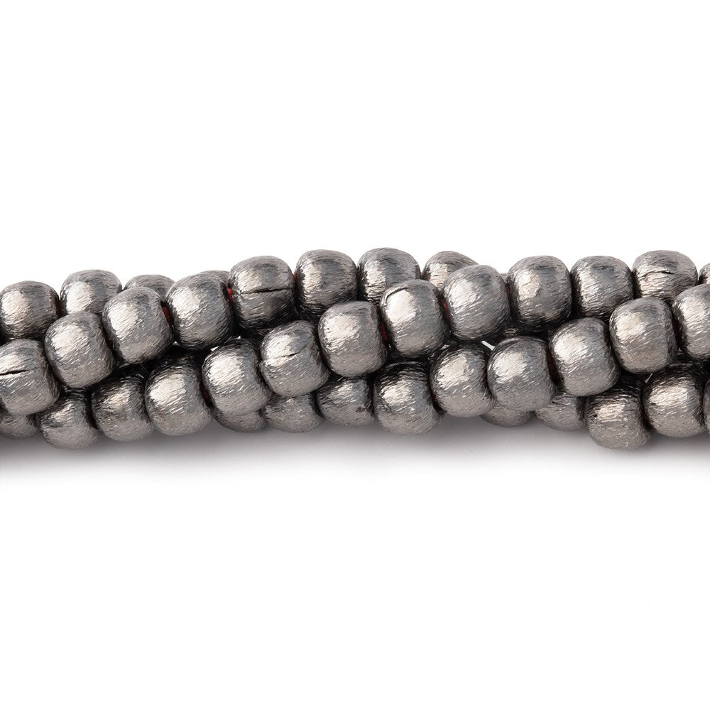 4mm Brushed Round Beads