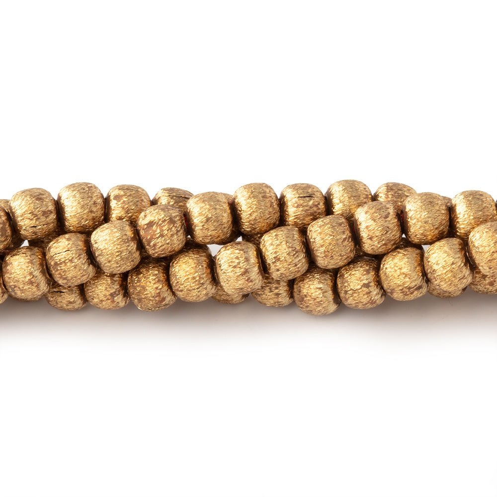 4mm Brushed Round Beads