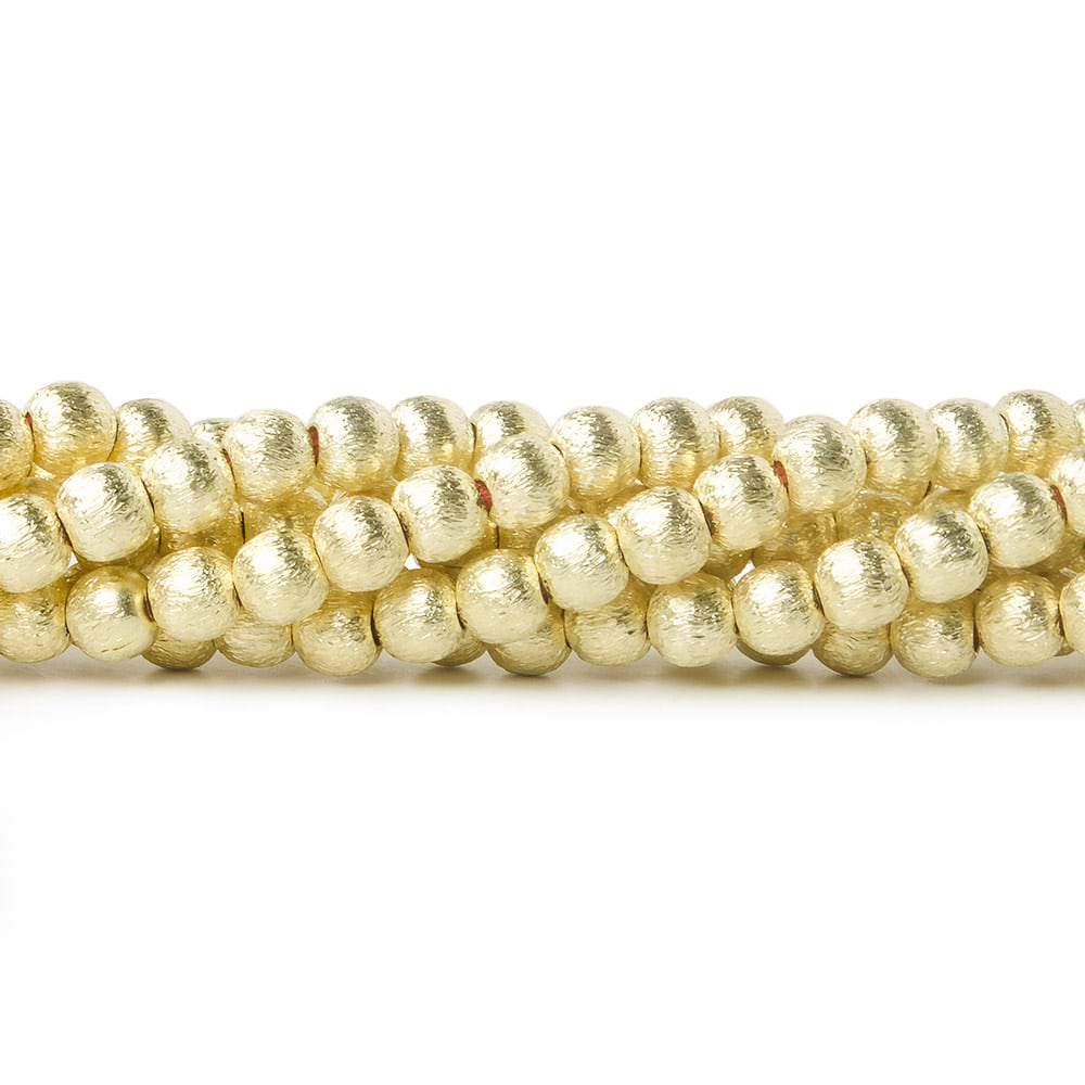 4mm Brushed Round Beads