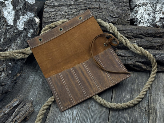 5 Pocket Leather Chisel Roll