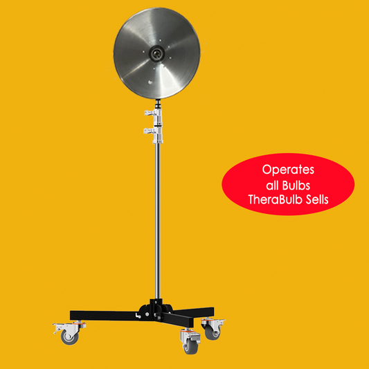 500W Infrared Heat Lamp Stand Rolling Base 120V USA & Canada | TheraBulb