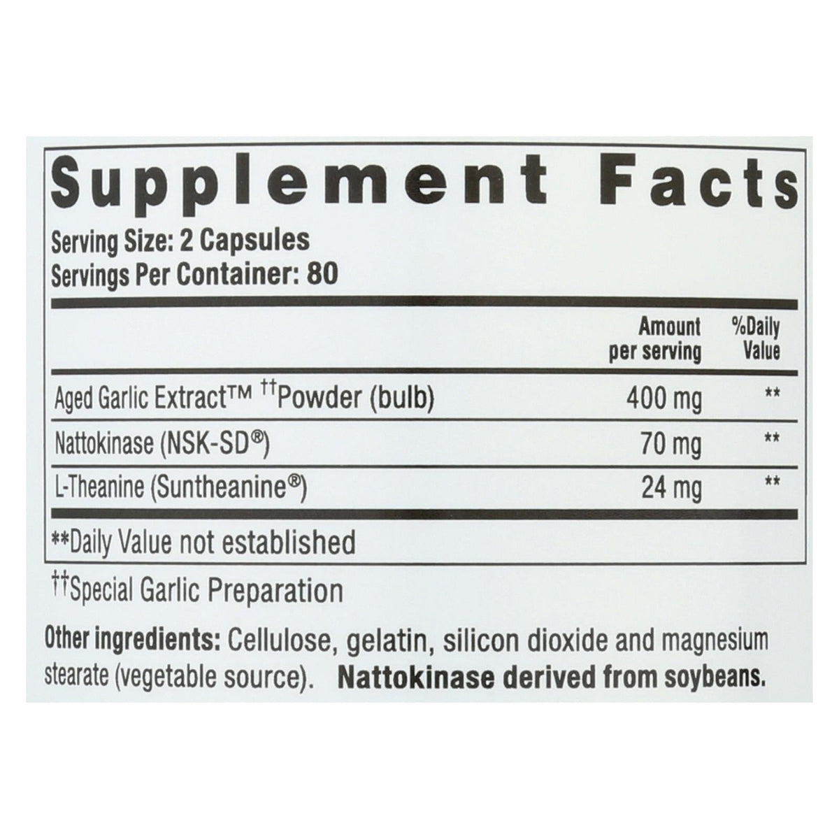 Kyolic Aged Garlic Extract Blood Pressure Health Formula, 160 Capsules