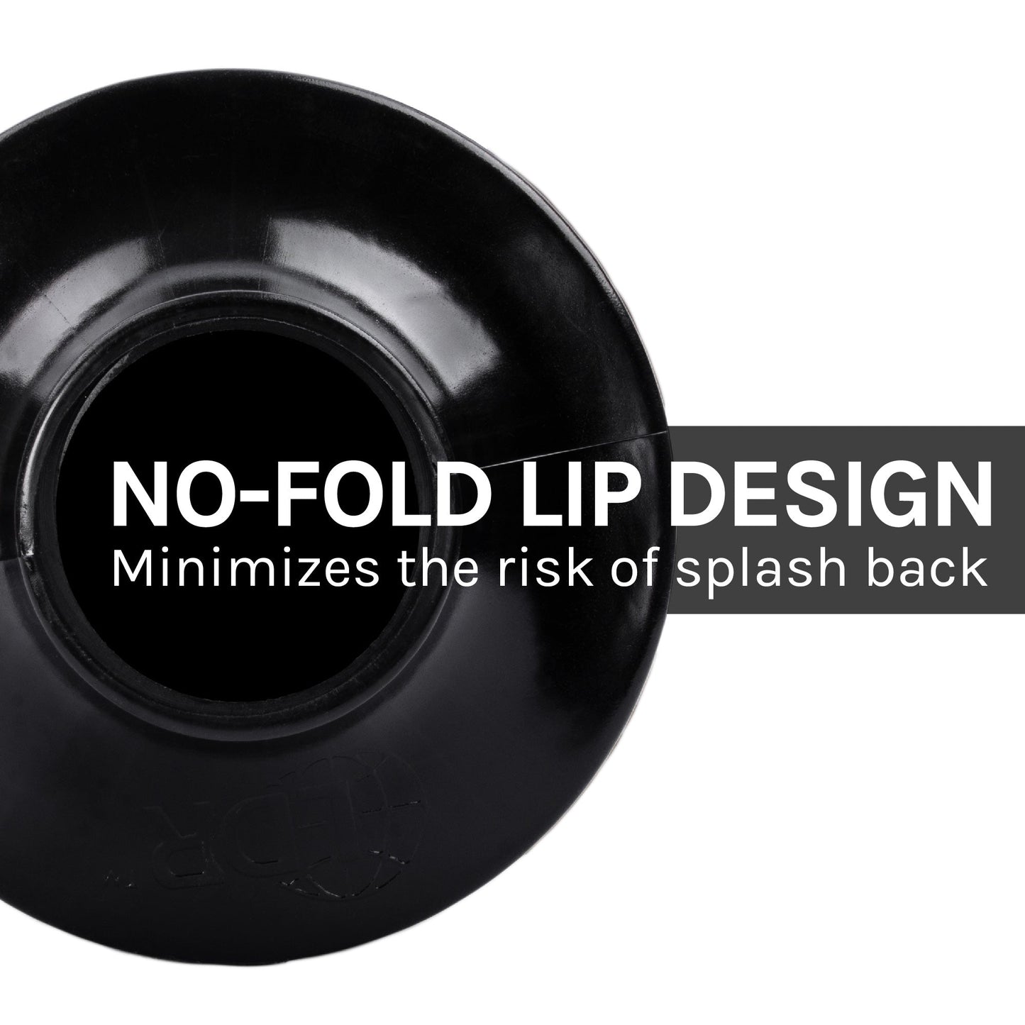 Antimicrobial Bellows Accordion Toilet Plunger with Black Storage Tray (Black)