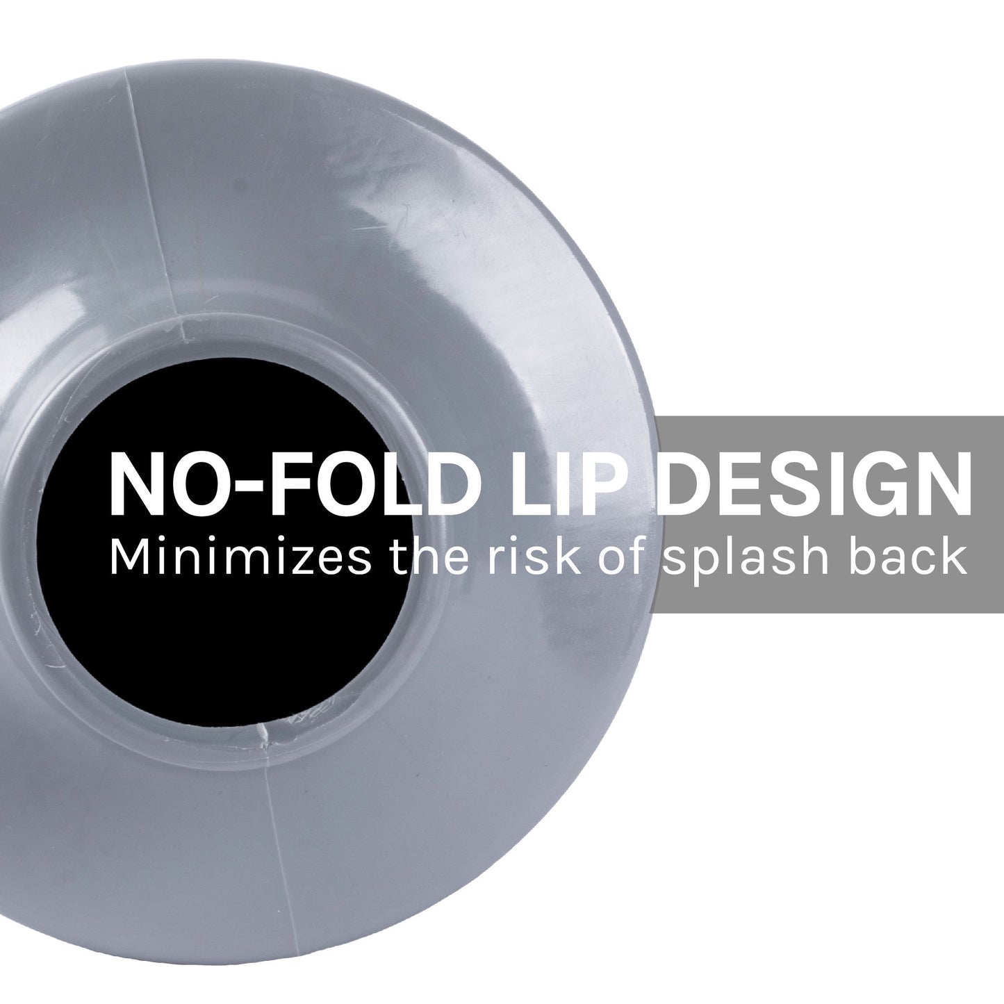 Antimicrobial Bellows Accordion Toilet Plunger with Black Storage Tray (Grey)