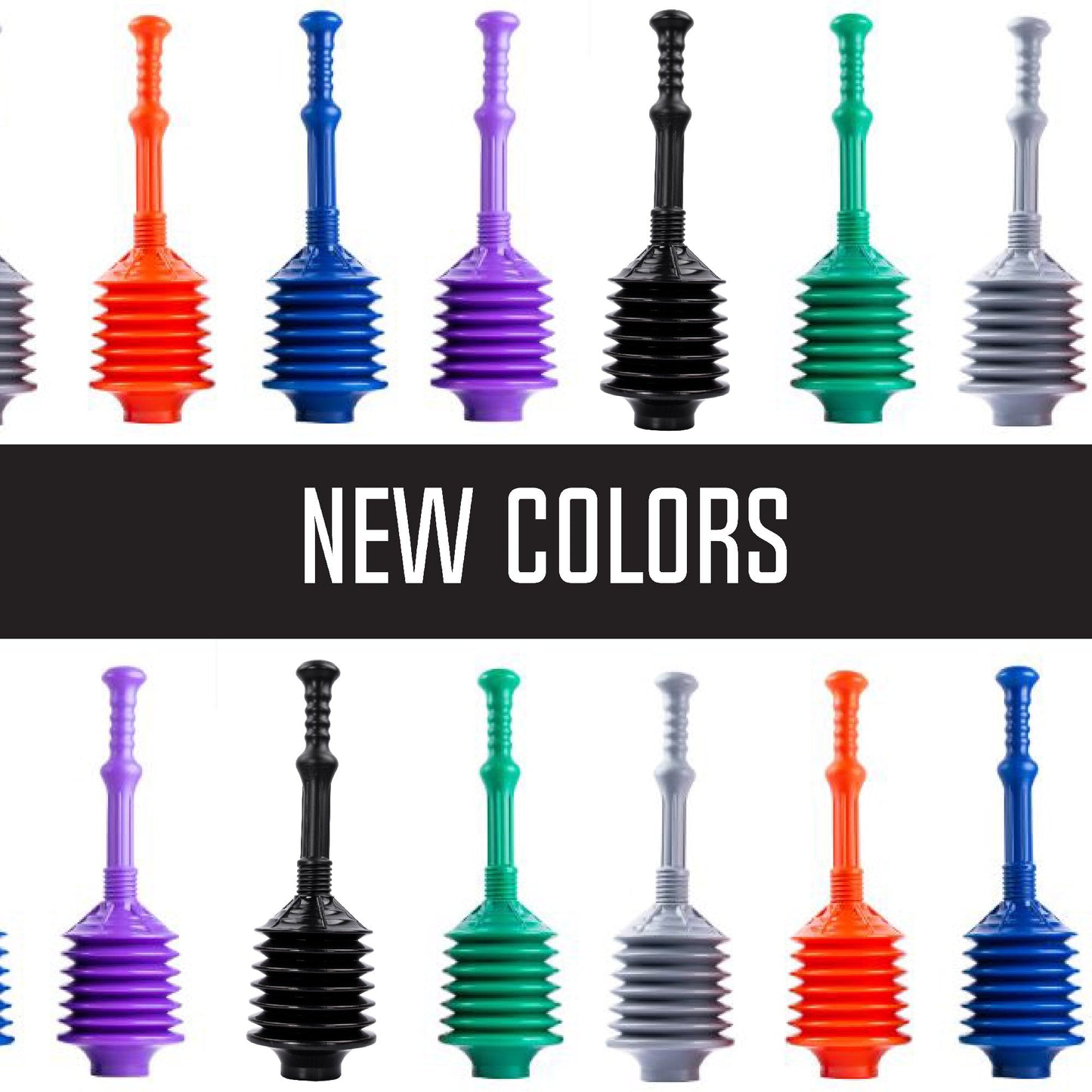 Bellows Accordion Toilet Plunger (Black)