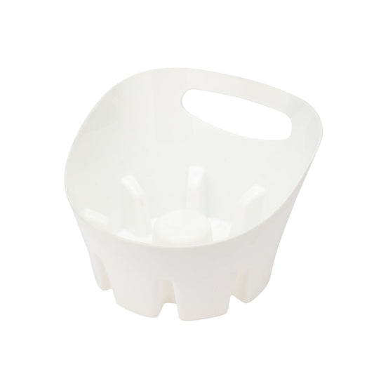 Antimicrobial Universal Drip Tray for Toilet Plunger (White)