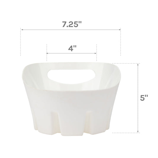 Antimicrobial Universal Drip Tray for Toilet Plunger (White)