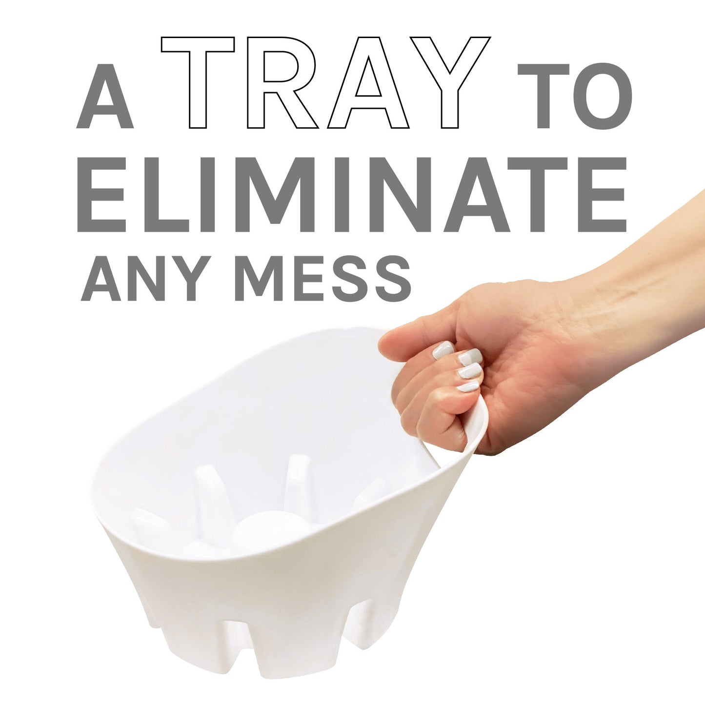 Antimicrobial Universal Drip Tray for Toilet Plunger (White)