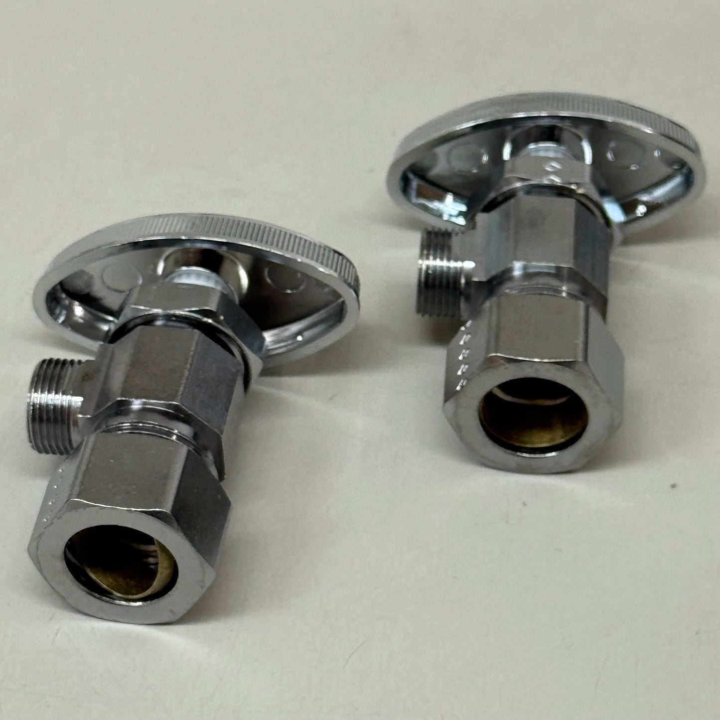 BRASSCRAFT (2 Pack) Multi-Turn Angle Valve 1/2"Nominal Compression Inlet X 3/8" Chrome Plated OCR19L1X-CB