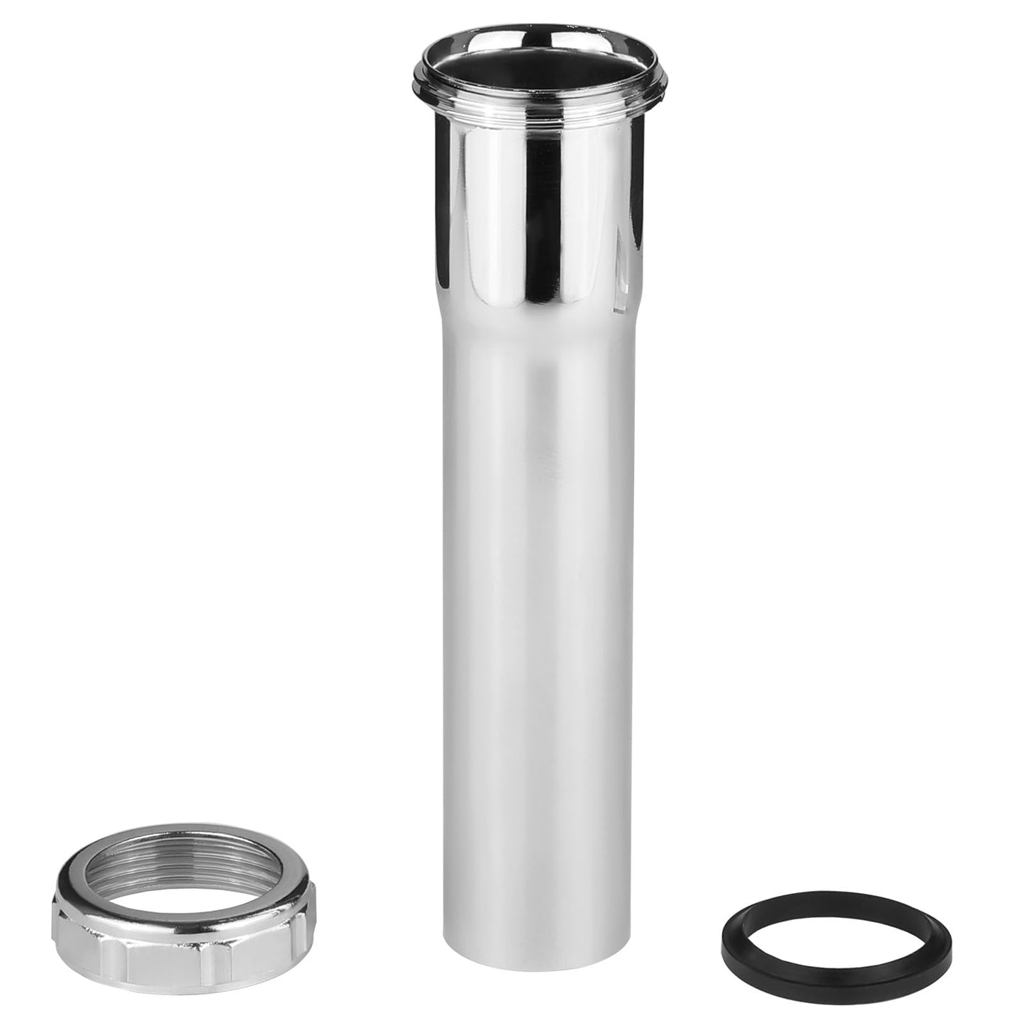 1-1/4" x 6" Slip-Joint Sink Drain Extension Tube, 20GA, Chrome Plated Brass