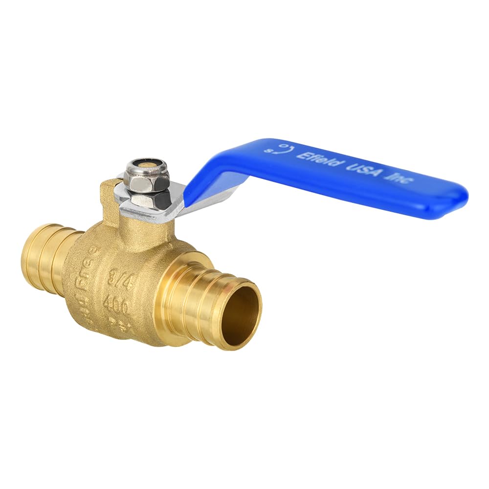 1" PEX Crimp Ball Valve, Blue (Lead Free)