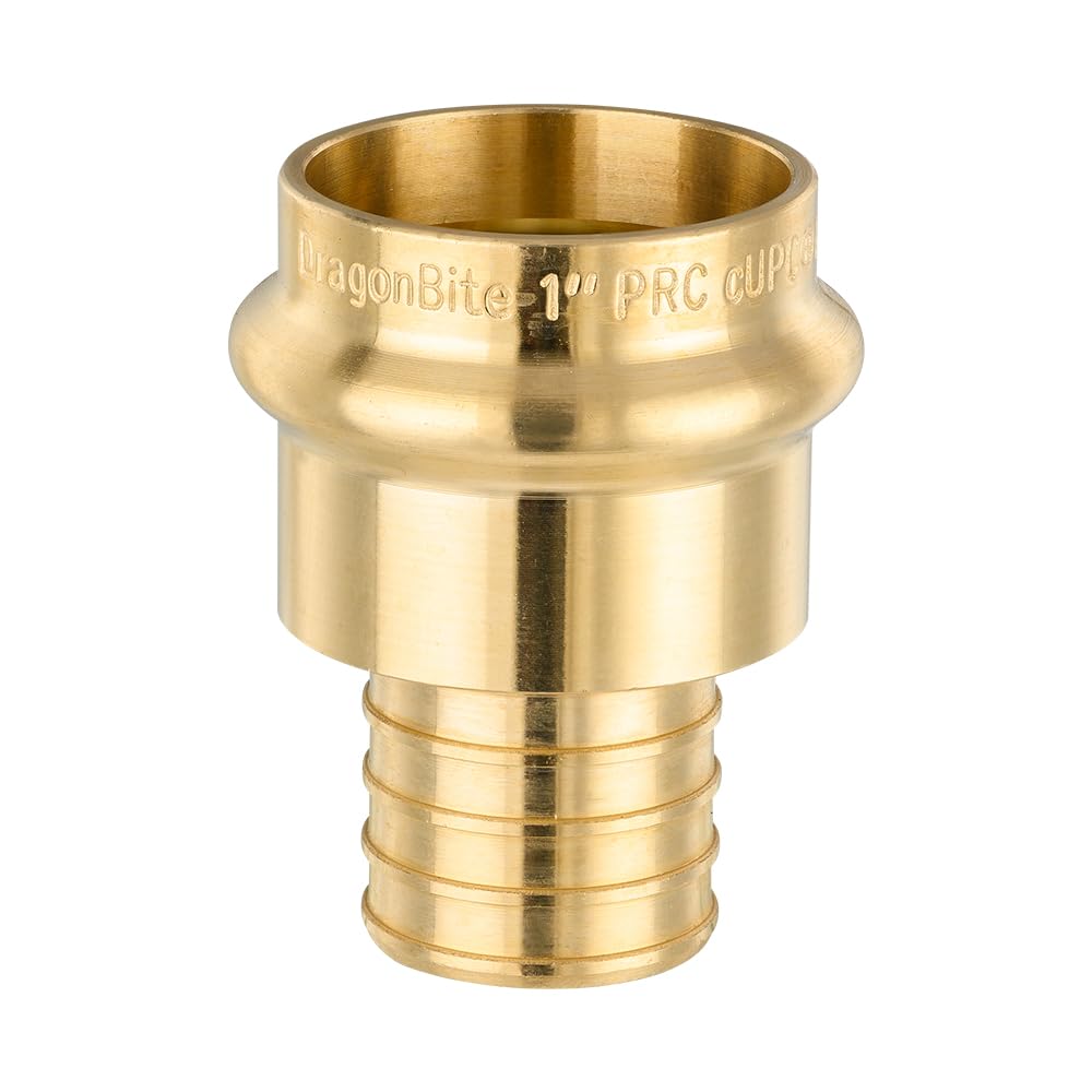 1" Press x 3/4" PEX Crimp Brass Adapter (Lead Free)