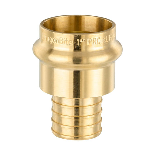1" Press x 3/4" PEX Crimp Brass Adapter (Lead Free)