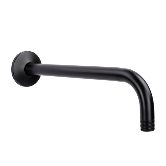 12 in. L-Shaped Shower Head Extension Arm (Black Finish)