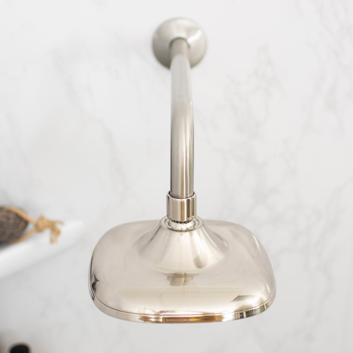 12 in. L-Shaped Shower Head Extension Arm (Brushed Nickel Finish)