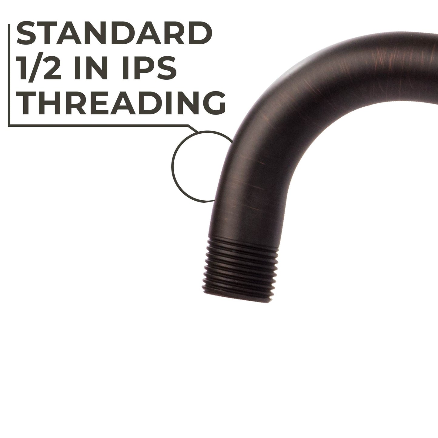 12 in. L-Shaped Shower Head Extension Arm (Oil-Rubbed Bronze Finish)