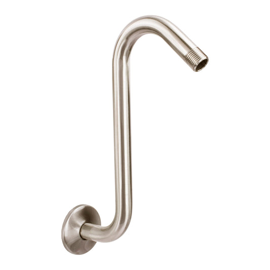 10.5 in. S-Shaped Stainless Steel Shower Head Extension Arm (Brushed Nickel Finish)