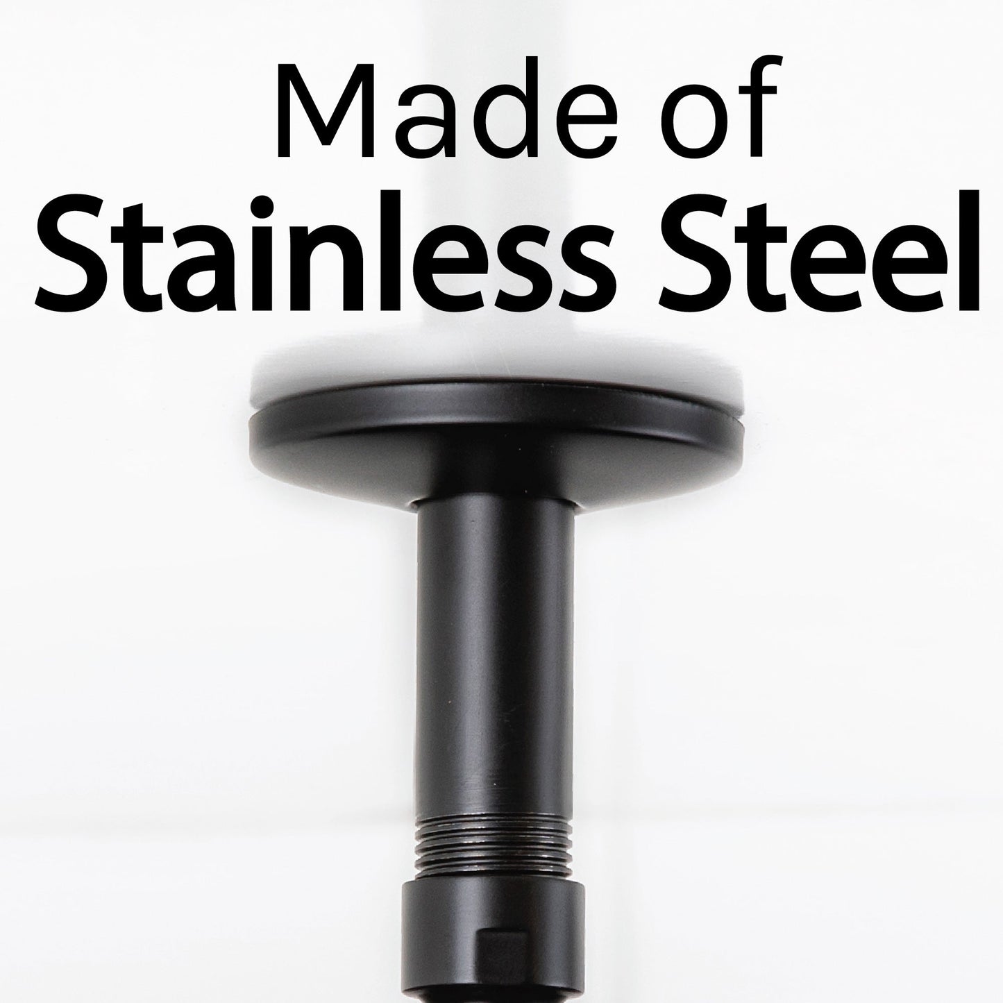 3 in. Shower Arm for Ceiling-Mounted Rainfall Showerhead (Black Finish)