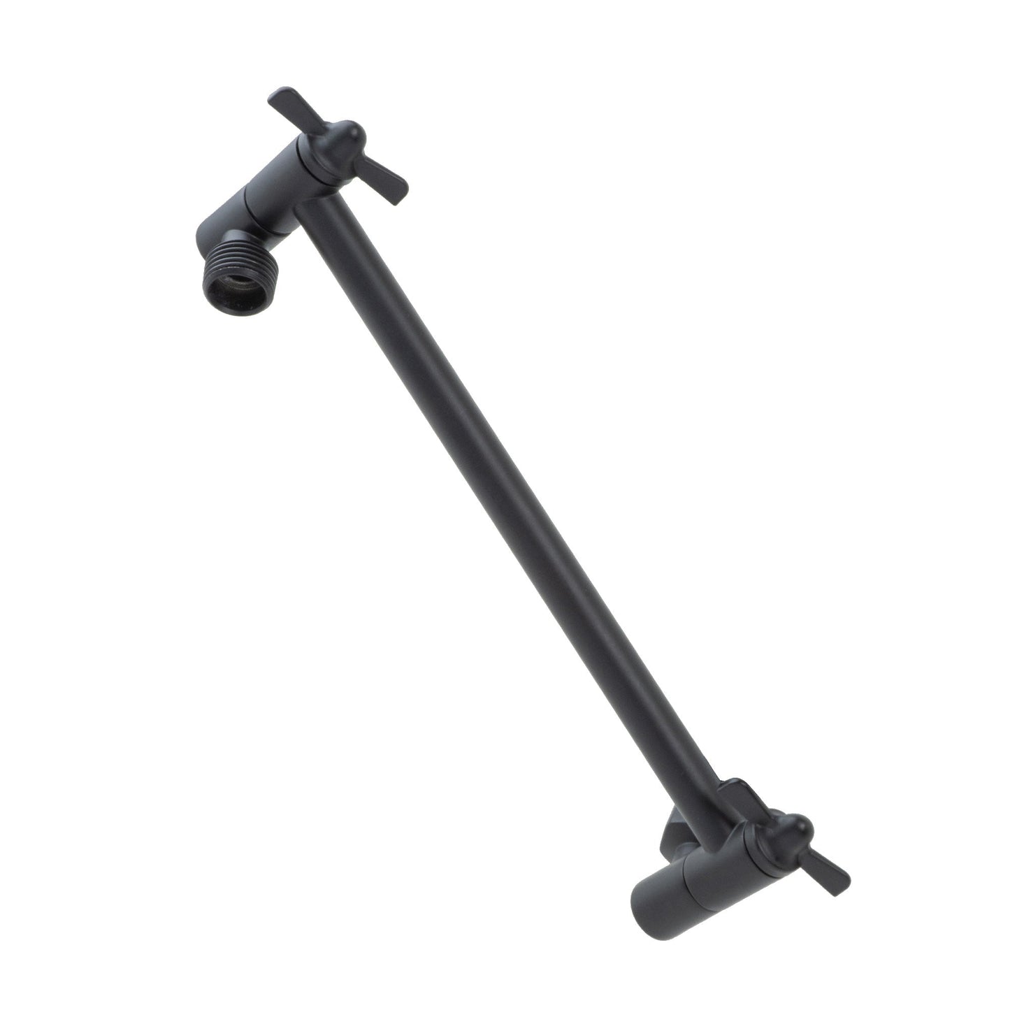 10 in. Solid Brass Shower Head Extension Arm (Black Finish)