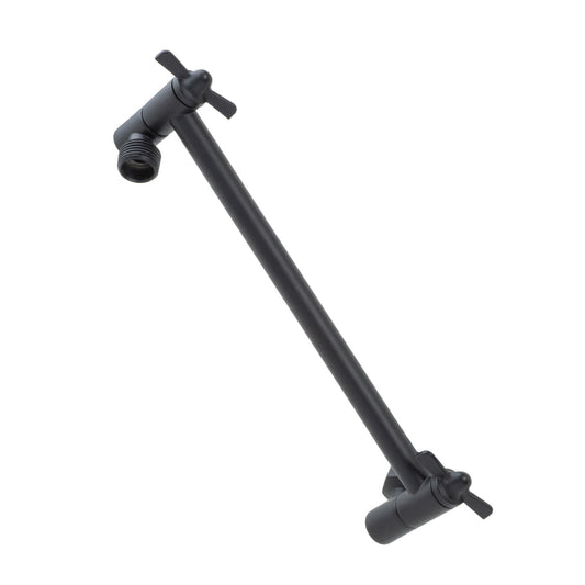 10 in. Solid Brass Shower Head Extension Arm (Black Finish)