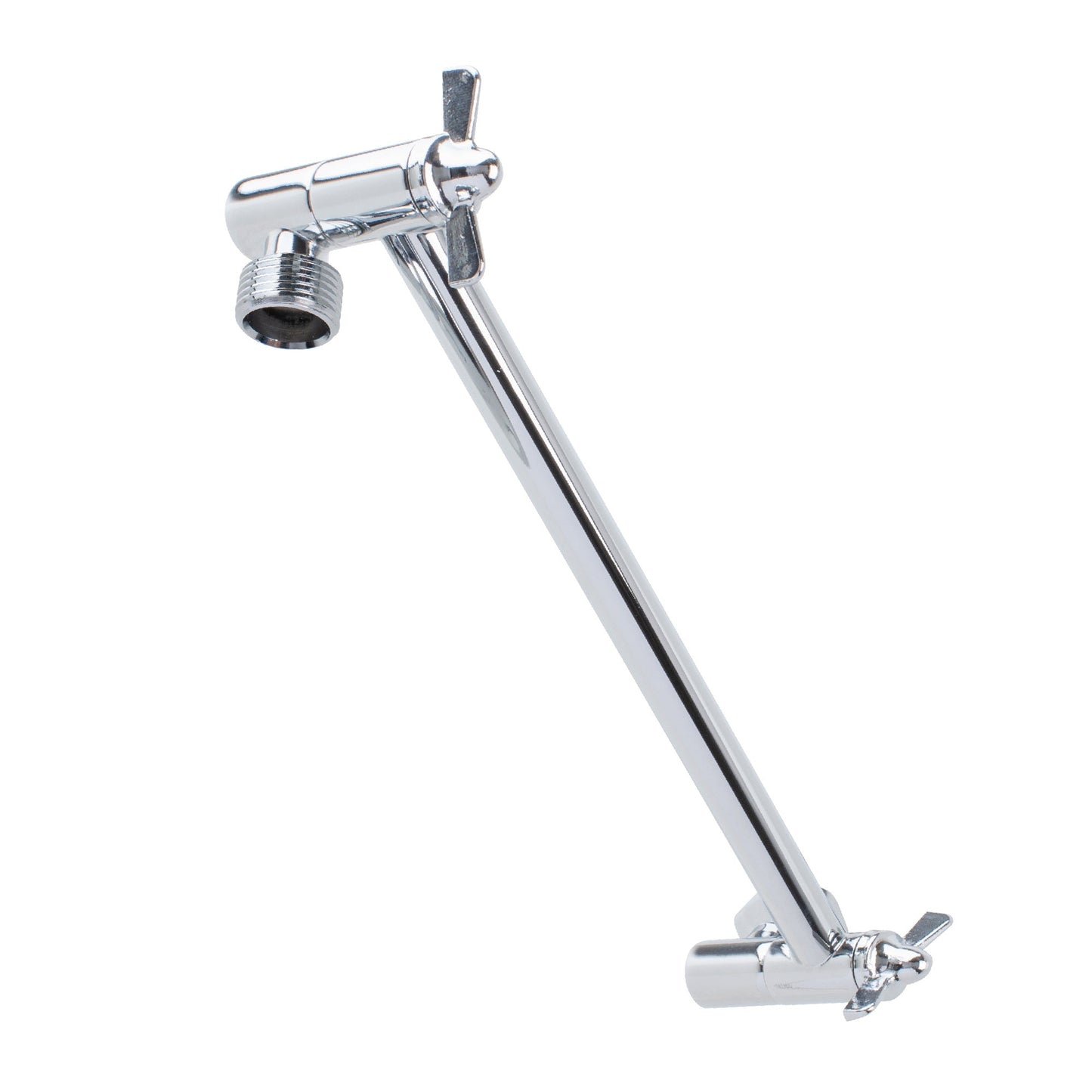 10 in. Solid Brass Shower Head Extension Arm (Chrome Finish)