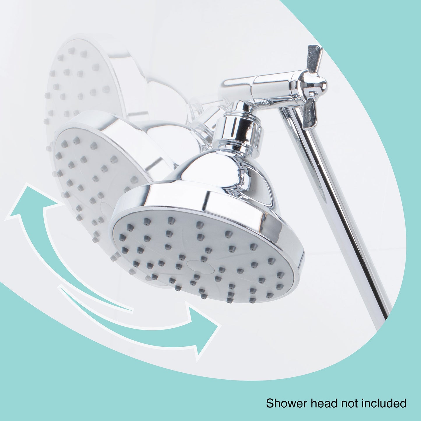 10 in. Solid Brass Shower Head Extension Arm (Chrome Finish)